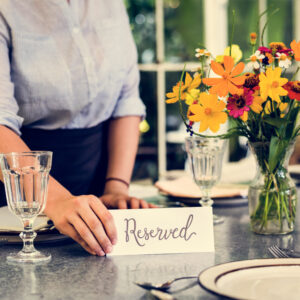 Table booking status display for restaurant management